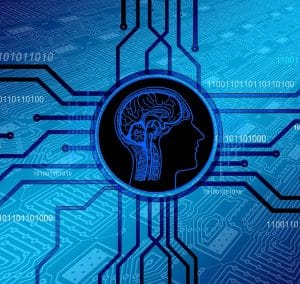 Artificial Intelligence Image. Brain and Circuitry